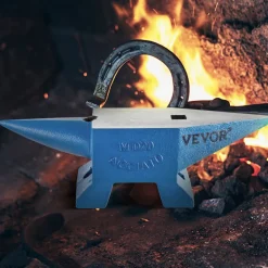 VEVOR Single Horn Anvil 44Lbs Steel Anvil Blacksmith for Sale Forge Tools and Equipment Anvil Rugged Round and Square Hole Horn Anvil Blacksmith Jewelers Metalsmith Blacksmith Tool