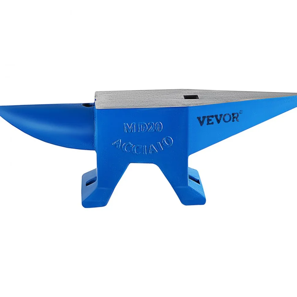 VEVOR Single Horn Anvil 44Lbs Steel Anvil Blacksmith for Sale Forge Tools and Equipment Anvil Rugged Round and Square Hole Horn Anvil Blacksmith Jewelers Metalsmith Blacksmith Tool
