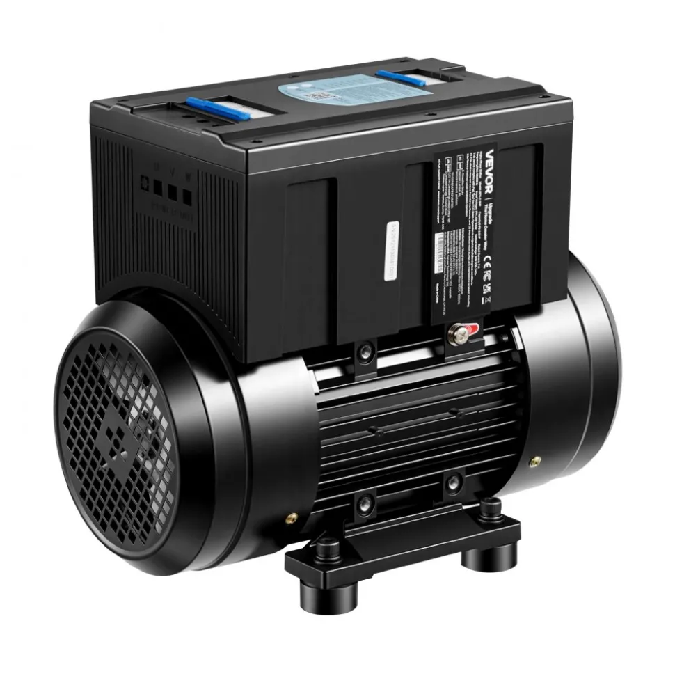 VEVOR Single Phase to 3-Phase Rotary Converter, 2.5HP 7A 208-240V Input/Output Rotary Phase Converter - Expandable to Higher Horsepower for Heavy-Load Equipment