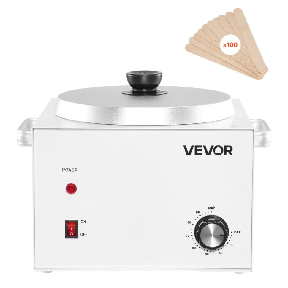 VEVOR Single Pot Wax Warmer, 3000ML 300W Professional Wax Warmer for Hair Removal, 32 ℉ - 212℉ Adjustable Electric Waxing Heater with 100PCS Waxing Sticks for Home Use, Beauty Salon, Spa