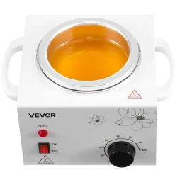 VEVOR Single Wax Warmer, 600ML Professional Wax Warmer for Hair Removal, 32 ℉ to 176℉ Adjustable Electric Waxing Heater Pot with 100PCS Waxing Sticks for Home Use, Beauty Salon, Spa