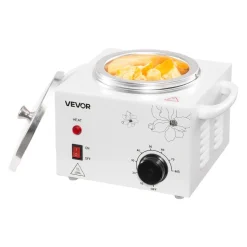 VEVOR Single Wax Warmer, 600ML Professional Wax Warmer for Hair Removal, 32 ℉ to 176℉ Adjustable Electric Waxing Heater Pot with 100PCS Waxing Sticks for Home Use, Beauty Salon, Spa