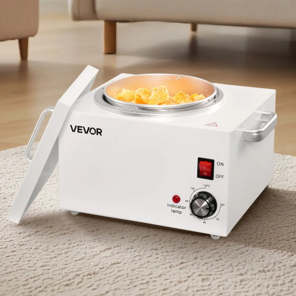 VEVOR Single Wax Warmer, 3000ML 300W Professional Wax Warmer for Hair Removal, 32 ℉- 248 ℉ Adjustable & Non-Stick Waxing Heater Pot with 100PCS Waxing Sticks for Home Use, Beauty Salon, Spa