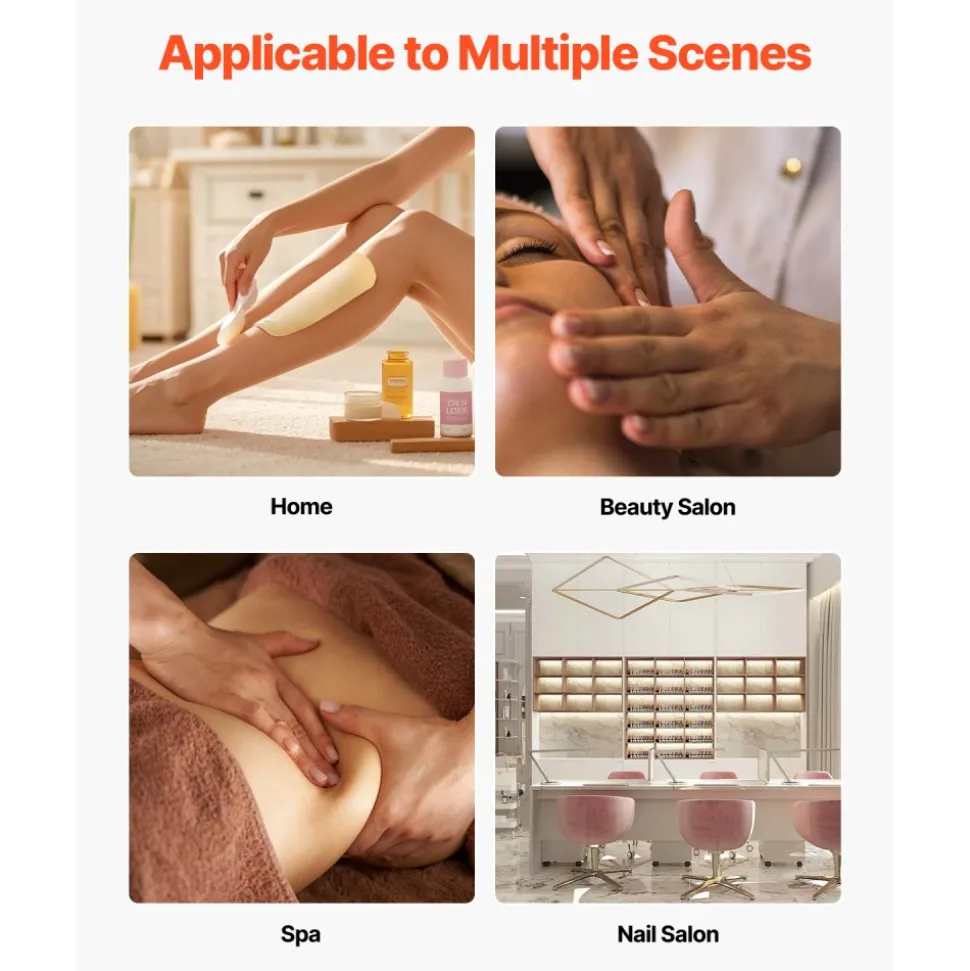VEVOR Single Wax Warmer, 3000ML 300W Professional Wax Warmer for Hair Removal, 32 ℉- 248 ℉ Adjustable & Non-Stick Waxing Heater Pot with 100PCS Waxing Sticks for Home Use, Beauty Salon, Spa