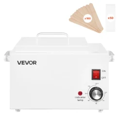 VEVOR Single Wax Warmer, 3000ML 300W Professional Wax Warmer for Hair Removal, 32 ℉ to 248 ℉ Adjustable Electric Waxing Heater Pot with 100PCS Sticks & 50PCS Papers for Home Use, Beauty Salon, Spa