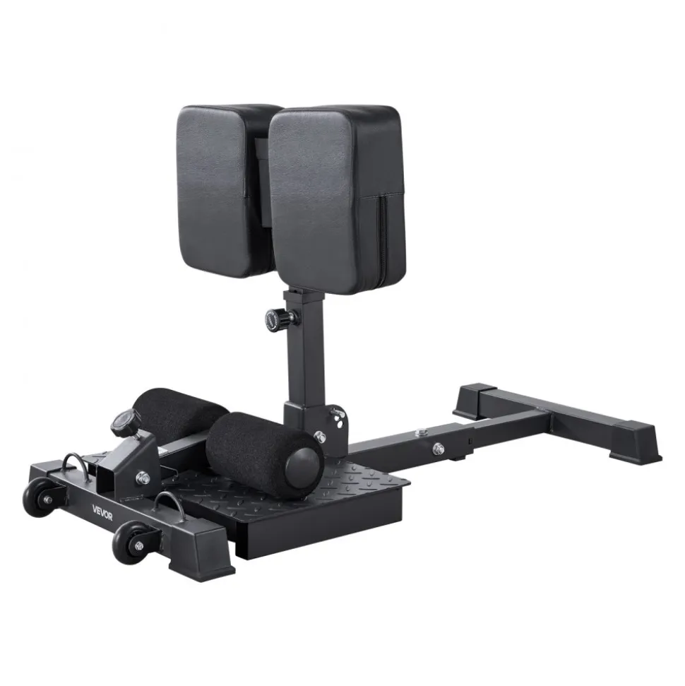 VEVOR Sissy Squat Machine, Multi-Function Deep Sissy Squat Bench for Leg Muscle Training, Easy Setup & Foldable Core Waistline & Glute Workout Equipment, Leg Exercise Machine for Home Gym, Black