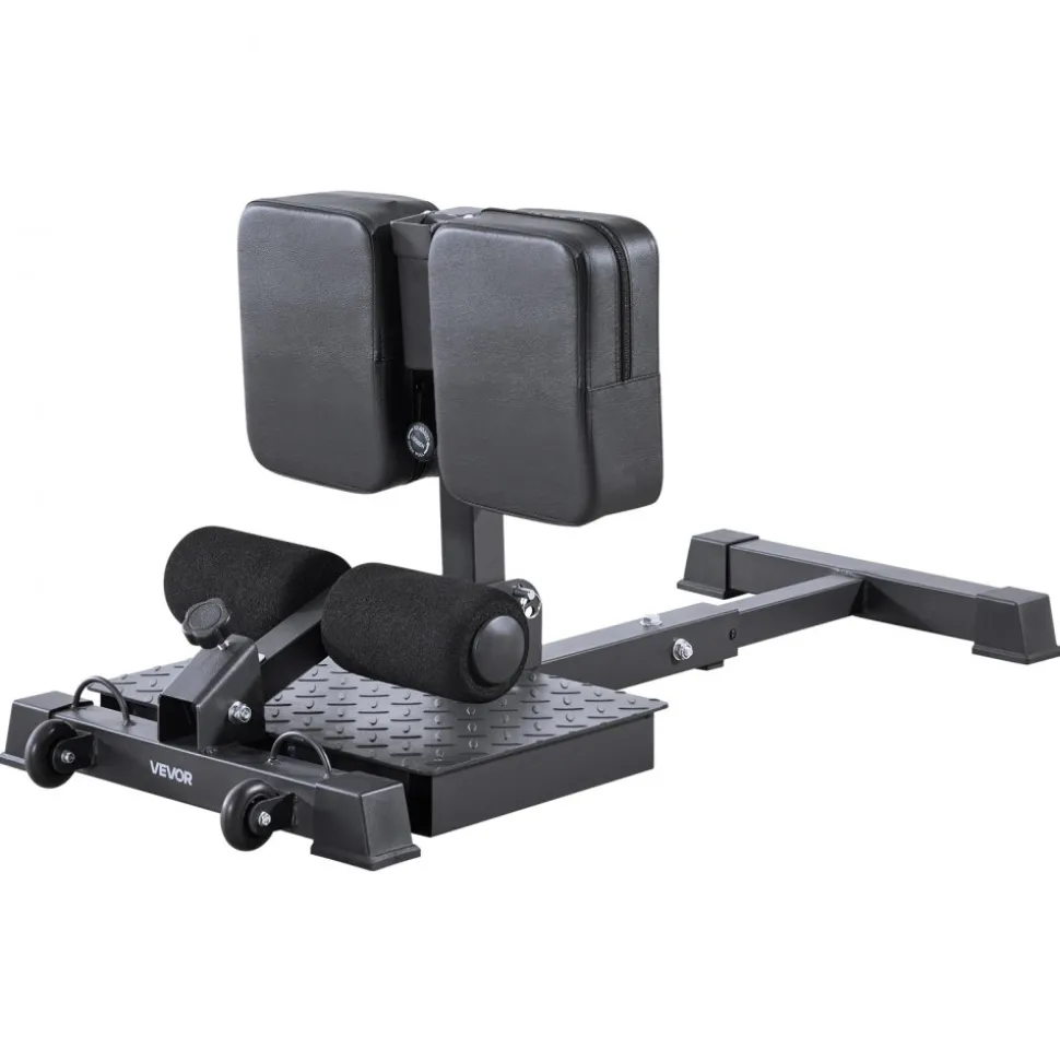VEVOR Sissy Squat Machine, Multi-Function Deep Sissy Squat Bench for Leg Muscle Training, Easy Setup & Foldable Core Waistline & Glute Workout Equipment, Leg Exercise Machine for Home Gym, Black