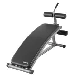 VEVOR Sit Up Bench, Curved Decline Ab Bench with Reverse Crunch Handle, with 6 Adjustable Height Setting, Heavy Duty Steel, 600 Lbs Capacity for Home Gym Workouts, Strength Training, Full Body Muscles