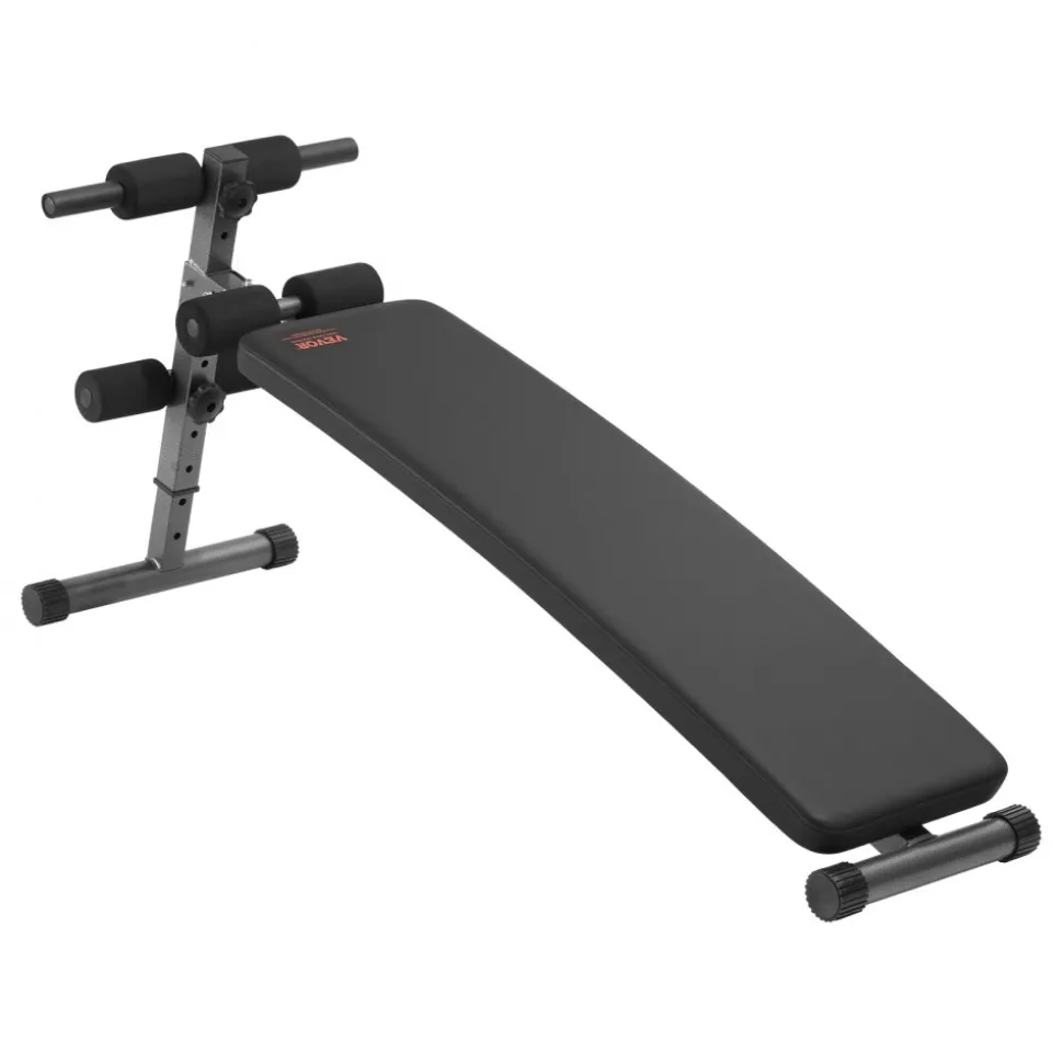 VEVOR Sit Up Bench, Folding Curved Decline Ab Bench, with 5 Adjustable Height Settings, Heavy-Duty Steel, Non-Slip Design, 500 Lbs Capacity for Home Gym Workouts, Strength Training, Full Body Muscles