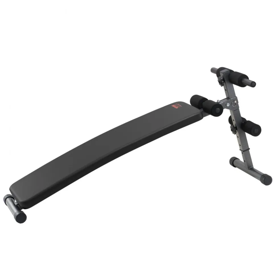 VEVOR Sit Up Bench, Folding Curved Decline Ab Bench, with 5 Adjustable Height Settings, Heavy-Duty Steel, Non-Slip Design, 500 Lbs Capacity for Home Gym Workouts, Strength Training, Full Body Muscles
