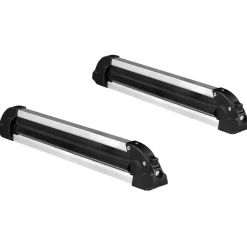 VEVOR Ski and Snowboard Roof Rack, 31.7-Inch Universal Ski Rack for Car Roof Fit Most Crossbars, Carry up to 6 Pairs of Skis or 4 Snowboards, Aluminum Snowboard Ski Rack with Lock & Rubber Padding