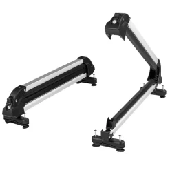 VEVOR Ski and Snowboard Roof Rack, 31.7-Inch Universal Ski Rack for Car Roof Fit Most Crossbars, Carry up to 6 Pairs of Skis or 4 Snowboards, Aluminum Snowboard Ski Rack with Lock & Rubber Padding