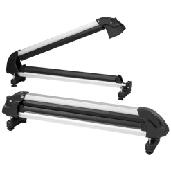 VEVOR Ski and Snowboard Roof Rack, 31.7-Inch Universal Ski Rack for Car Roof Fit Most Crossbars, Carry up to 6 Pairs of Skis or 4 Snowboards, Aluminum Snowboard Ski Rack with Lock & Rubber Padding