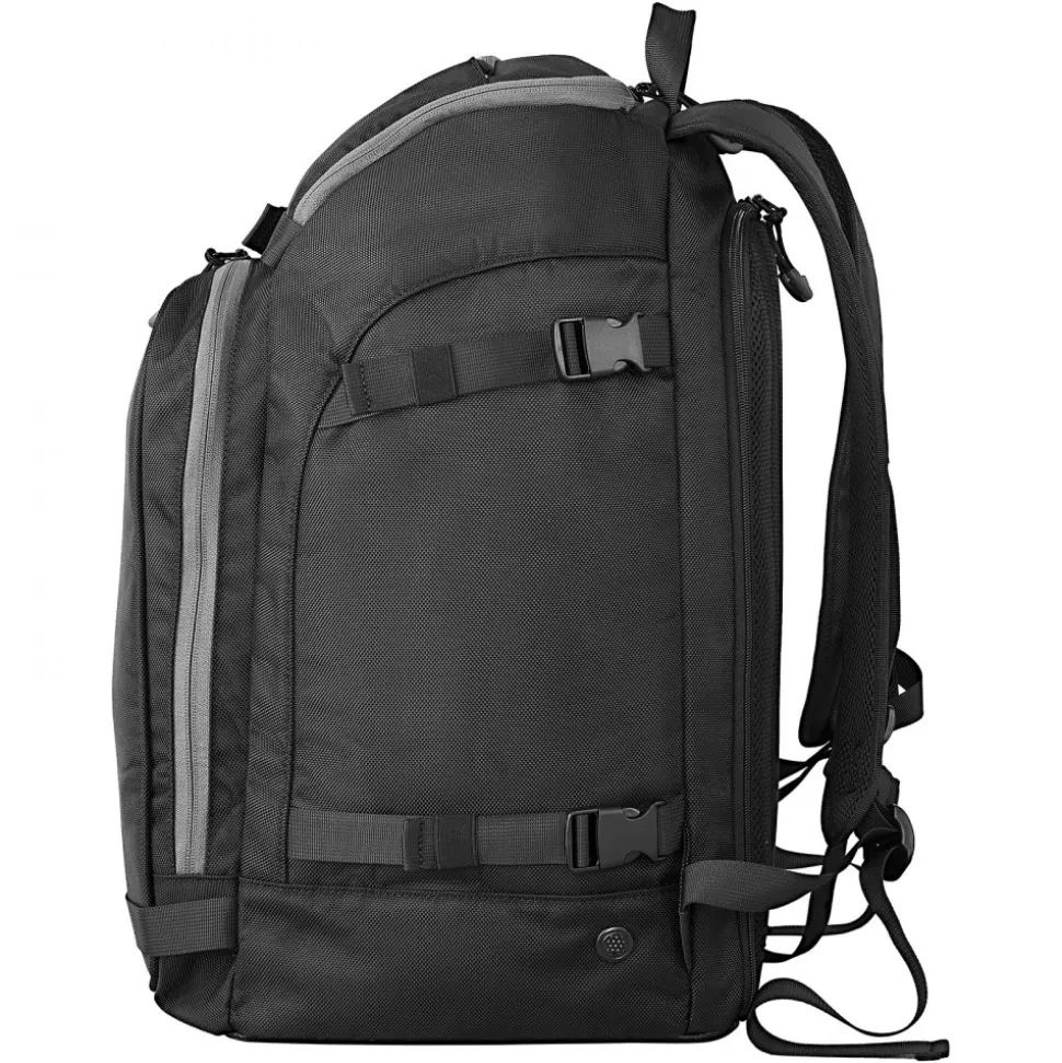 VEVOR Ski Boot Bag, 55L, Snowboard Boots Travel Backpack for Men Women, with Waterproof Exterior & Bottom, Durable 1680D Oxford, Bag for Skis, Snowboard, Helmet, Goggles, Gloves, Accessories (Black)