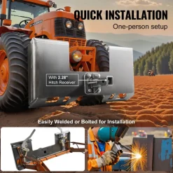 VEVOR Skid Steer Attachment Plate, 3/8