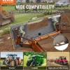 VEVOR Skid Steer Attachment Plate, 1/4" Thick Skid Steer Mount Plate with 2.28" Hitch Receiver, 3000 LBS Quick Attachment Loader Plates, Compatible with Deere, Kubota, Bobcat, Mahindra Steer, Tractor