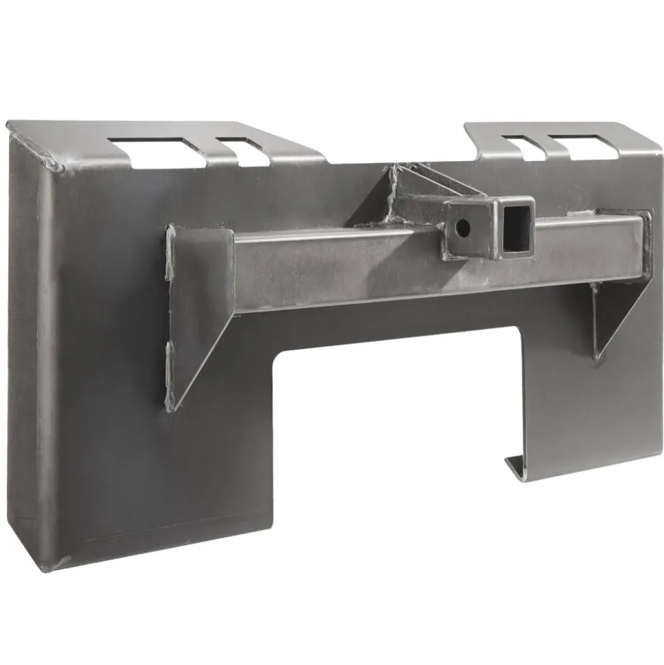 VEVOR Skid Steer Attachment Plate, 1/4" Thick Skid Steer Mount Plate with 2.28" Hitch Receiver, 3000 LBS Quick Attachment Loader Plates, Compatible with Deere, Kubota, Bobcat, Mahindra Steer, Tractor