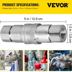 VEVOR Skid Steer Hydraulic Quick Connect 1/2