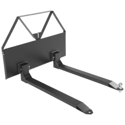 VEVOR Skid Steer Pallet Forks, 2600 lbs Rated Capacity, Pallet Fork Frame Attachment with 48-inch Pallet Forks Blades, 1-7/8 inch Ball Hitch Receiver, Quick Tach Connection for Skid Steers, Tractors