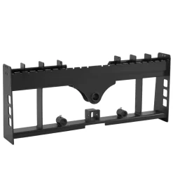 VEVOR Skid Steer Pallet Frame, 4000 lbs Rated Load Capacity, 45-inch Pallet Fork Frame Attachments with 2-inch Hitch Receiver & Spear Sleeves, Fit for Loaders Tractors Quick Attach Mount, Frame Only
