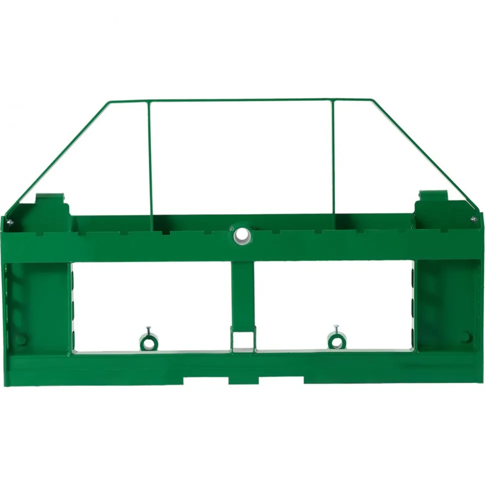 VEVOR Skid Steer Pallet Frame, 4000 lbs Rated Load Capacity, 45-inch Pallet Fork Frame Attachments with 2-inch Hitch Receiver & Spear Sleeves, Fit for John Deere Loaders Quick Attach Mount, Frame Only