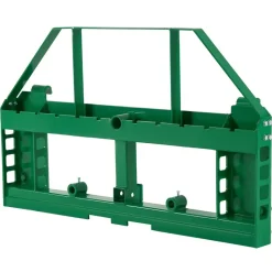 VEVOR Skid Steer Pallet Frame, 4000 lbs Rated Load Capacity, 45-inch Pallet Fork Frame Attachments with 2-inch Hitch Receiver & Spear Sleeves, Fit for John Deere Loaders Quick Attach Mount, Frame Only