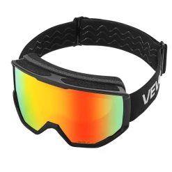VEVOR Ski Goggles, Cylindrical Lens with Orange Revo Coating, OTG Anti fog Snow Goggles for Men Women Youth, TPU Frame & Ventilation Structure, Suitable for Skiing, Skating, Snowboarding, Cycling