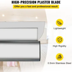 VEVOR Skimming Blade,24 inch Smoothing Knife, European Stainless Steel Construction Knife, Aluminum Blade Profile Smoothing Knockdown Spatula for Gyprock/Drywall/Wall-Board