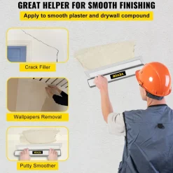 VEVOR Skimming Blade,32 inch Smoothing Knife, European Stainless Steel Construction Knife, Aluminum Blade Profile Smoothing Knockdown Spatula for Gyprock/Drywall/Wall-Board