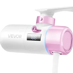 VEVOR Skincare Water Filter, Faucet Mount Water Filters with Micro-nano Bubble for Skin, Sink Tap Purifier, Removes Chlorine with 1 Filter, for Kitchen and Bathroom Faucets, Pink + Gold