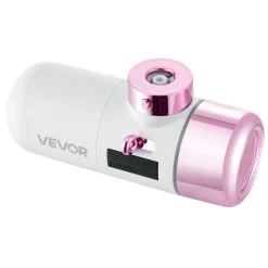 VEVOR Skincare Water Filter, Faucet Mount Water Filters with Micro-nano Bubble for Skin, Sink Tap Purifier, Removes Chlorine with 1 Filter, for Kitchen and Bathroom Faucets, Pink + Gold