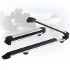 VEVOR Ski & Snowboard Roof Rack, Carry up to 4 Pairs of Skis or 2 Snowboards, 2 PCS Aluminum Universal Car Roof Rack with Lock & Rubber Padding, Carrier for Fishing Rod, Fit Most Slotted Crossbars