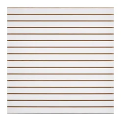VEVOR Slat Wall Paneling, 4 x 4 ft, MDF Garage Slatwall with Modular Design, White Slat Wall Easy-to-Install Adjustable Slatwall Panel with Coupling Structure & DIY Cutting, Fits for Storage & Display