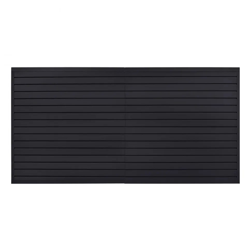 VEVOR Slat Wall Paneling, 8 x 4 ft, PVC Garage Slatwall with Modular Design, Black Slat Wall Easy-to-Install Adjustable Slatwall Panel with Coupling Structure & DIY Cutting, Fits for Storage & Display