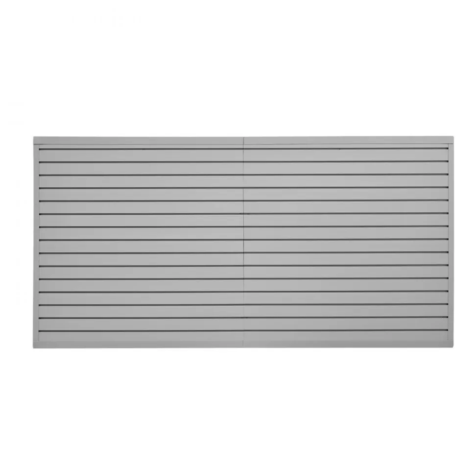 VEVOR Slat Wall Paneling, 8 x 4 ft, PVC Garage Slatwall with Accessories, Grey Slat Wall Easy-to-Install Adjustable Slatwall Panel with Coupling Structure & DIY Cutting, Fits for Storage & Display