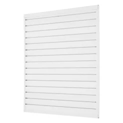 VEVOR Slat Wall Paneling, 4 x 4 ft, PVC Garage Slatwall with Modular Design, White Slat Wall Easy-to-Install Adjustable Slatwall Panel with Coupling Structure & DIY Cutting, Fits for Storage & Display