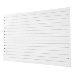 VEVOR Slat Wall Paneling, 8 x 4 ft, PVC Garage Slatwall with Modular Design, White Slat Wall Easy-to-Install Adjustable Slatwall Panel with Coupling Structure & DIY Cutting, Fits for Storage & Display