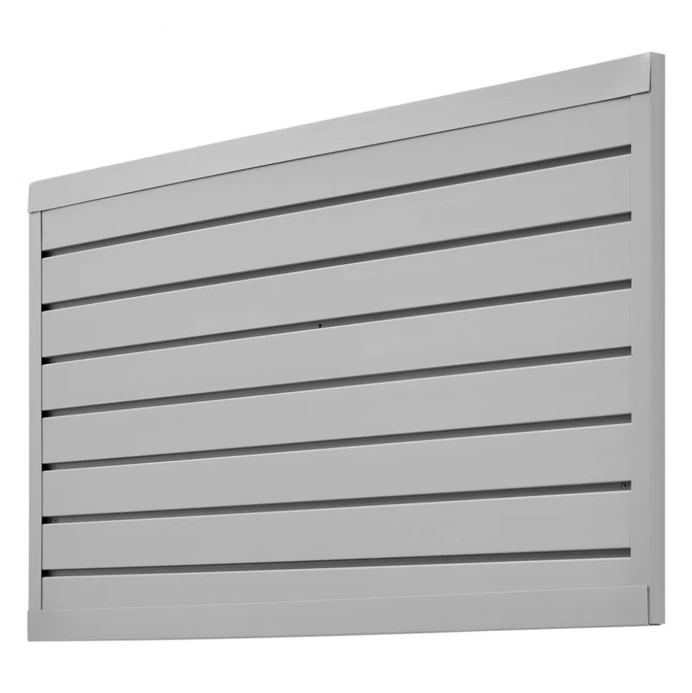 VEVOR Slat Wall Paneling, 2 x 4 ft, PVC Garage Slatwall with Modular Design, Grey Slat Wall Easy-to-Install Adjustable Slatwall Panel with Coupling Structure & DIY Cutting, Fits for Storage & Display