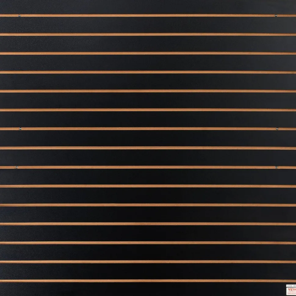 VEVOR Slatwall Panels, 4 ft x 2 ft Black Garage Wall Panels 24"H x 48"L (Set of 2 Panels), Heavy Duty Garage Wall Organizer Panels Display for Retail Store, Garage Wall, and Craft Storage Organization