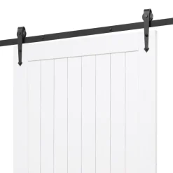 VEVOR Sliding Barn Door, 42 x 84 inch, High-Strength MDF Panel, Barn Door with Hardware Kit, Water-Proof PVC Surface, Easy to Install, H-Frame, Smoothly and Quietly Sliding for Living Room, Bathroom