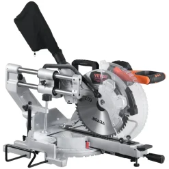 VEVOR Sliding Compound Miter Saw, 10-Inch Blade, 15 Amp Motor, 60-Tooth, Corded Double Bevel Sliding Miter Saw, LED Precision Alignment, Angle Adjustable, for Wood, Composite Decking, Laminates