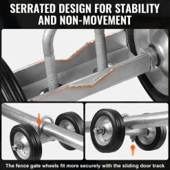 VEVOR Sliding Gate Kit, 6” Rolling Gate Hardware Kit, Universal Sliding Gate Rollers Track Wheels, Heavy Duty Sliding Gate Guide Roller for Sliding Gates and Rolling Door,600 lbs Max. Load,Black