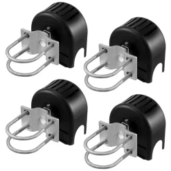VEVOR Sliding Gate Kit, Rolling Gate Hardware Kit w/ U-Shaped Wheel Groove for Cantilever Sliding Gates and Rolling Door, Sliding Gate Rollers 4 Track Wheels w/ Cover, Heavy Duty Sliding Roller,Black