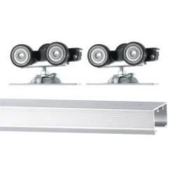 VEVOR Sliding Pocket Door Hardware Track Kit, 44.69" Pocket Door Track Kit with Soft Close Mechanism for Smooth and Quiet Sliding, Easy to Install, for 1" to 1 3/4" Thickness 24" Width Single Door