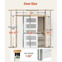 VEVOR Sliding Pocket Door, 36