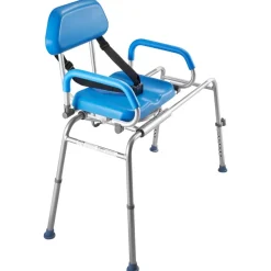 VEVOR Sliding Shower Chair, 330 lbs Tub Transfer Bench for Bathtub with Swivel Seat, Padded Shower Bench with Pivoting Arms and Backrest, Height Adjustable for Handicap, Seniors, Elderly and Disabled