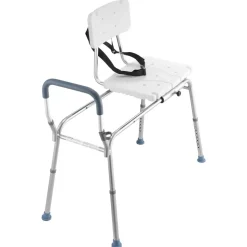 VEVOR Sliding Shower Chair, 400 lbs Capacity Tub Transfer Bench for Bathtub, Heavy Duty Shower Bench with Arms and Backrest, Height Adjustable Seat for Handicap, Adults, Seniors, Elderly and Disabled