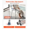 VEVOR Sliding Shower Chair, 400 lbs Tub Transfer Bench for Bathtub with Swivel Seat, Padded Shower Bench with Arms and Backrest, Height Adjustable for Handicap, Adults, Seniors, Elderly and Disabled