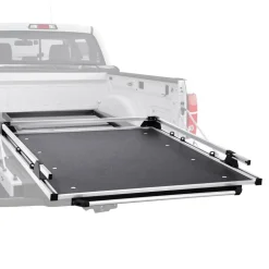VEVOR Sliding Truck Bed Organizer, 75 x 48-Inch Heavy Duty Truck Bed Storage Drawer with 1000 lbs Capacity, Features 6 Movable Rings for Securing, 2-Postion Slide out Tray for Pickup Trucks, Black