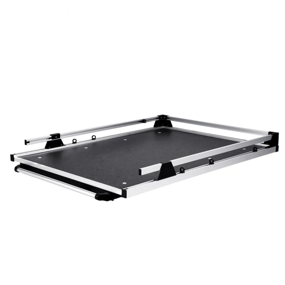 VEVOR Sliding Truck Bed Organizer, 63 x 47-Inch Heavy Duty Truck Bed Storage Drawer with 1000 lbs Capacity, Features 6 Movable Rings for Securing, 2-Postion Slide out Tray for Pickup Trucks, Black